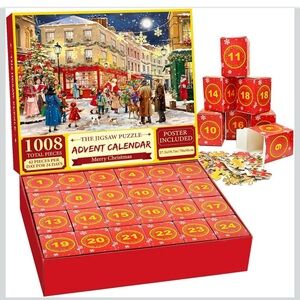 Advent Calendar The Jigsaw Puzzle "Merry Christmas" 1008 Total Pieces